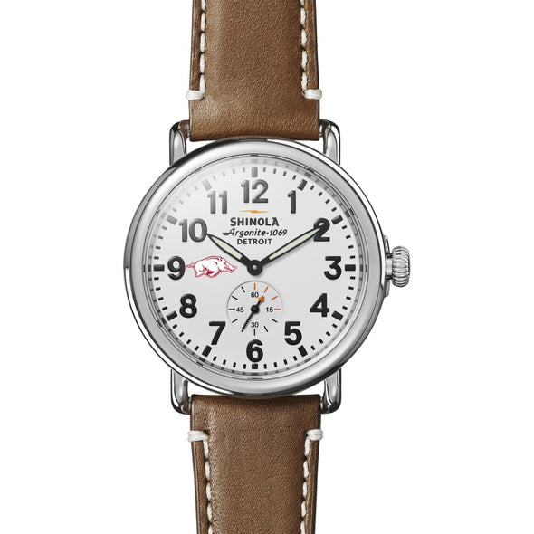 Arkansas Razorbacks Shinola Watch, The Runwell 41 mm White Dial Shot #2
