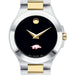 Arkansas Razorbacks Women's Movado Collection Two-Tone Watch with Black Dial
