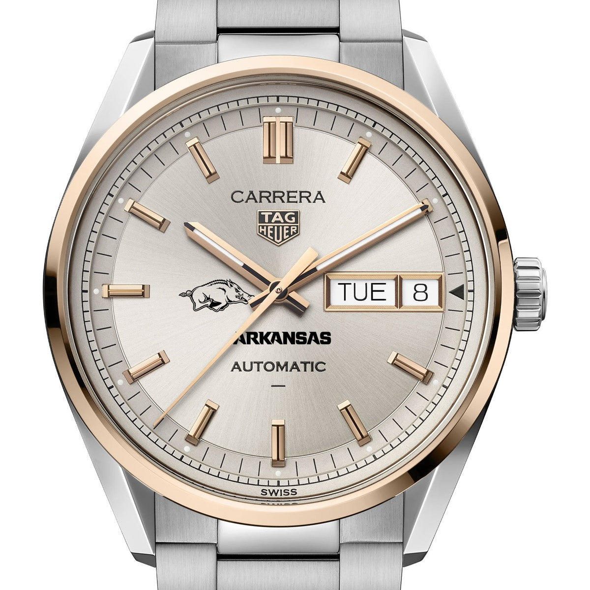 Arkansas Men's TAG Heuer Carrera Day-Date Automatic with Blue Dial