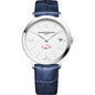 Arkansas Women's Baume et Mercier 36.5mm Classima Watch with White Dial & Blue Leather Strap Shot #2