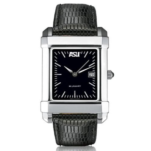 ASU Men's Black Quad Watch with Leather Strap Shot #2