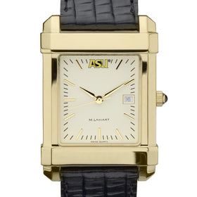 ASU Men's Gold Quad with Leather Strap Shot #1