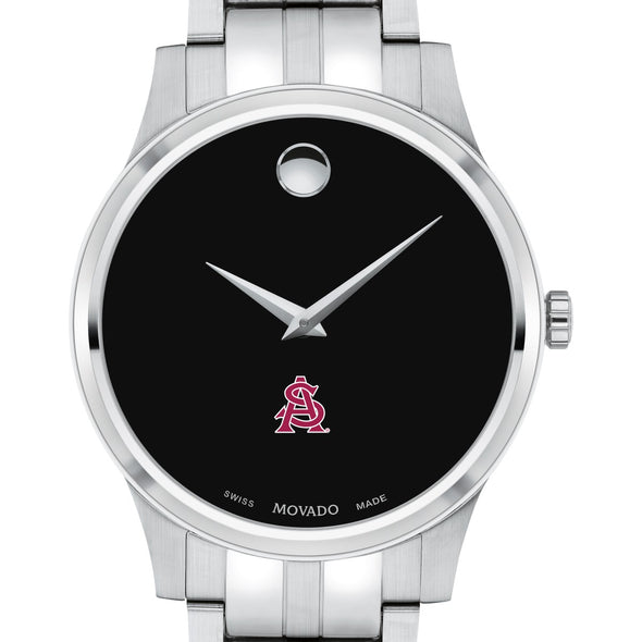 ASU Men's Movado Collection Stainless Steel Watch with Black Dial Shot #1