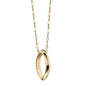 ASU Monica Rich Kosann Poesy Ring Necklace in Gold Shot #1