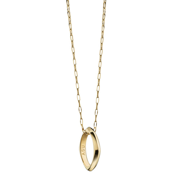 ASU Monica Rich Kosann Poesy Ring Necklace in Gold Shot #2