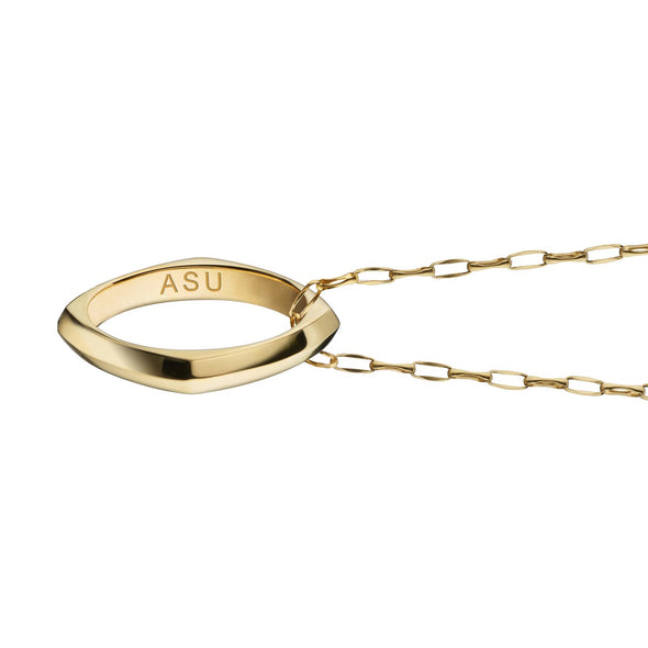 ASU Monica Rich Kosann Poesy Ring Necklace in Gold Shot #3