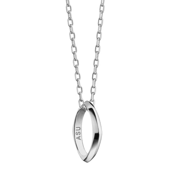 ASU Monica Rich Kosann Poesy Ring Necklace in Silver Shot #1