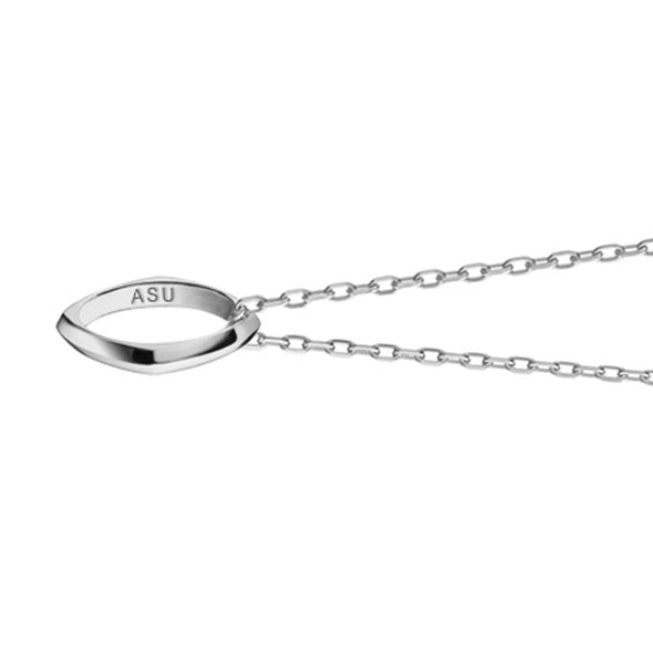 ASU Monica Rich Kosann Poesy Ring Necklace in Silver Shot #3