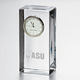 ASU Tall Glass Desk Clock by Simon Pearce Shot #1