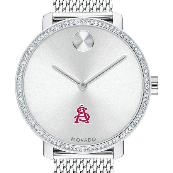 ASU Women's Movado Bold with Crystal Bezel & Mesh Bracelet Shot #1