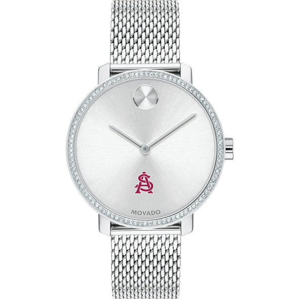 ASU Women's Movado Bold with Crystal Bezel & Mesh Bracelet Shot #2