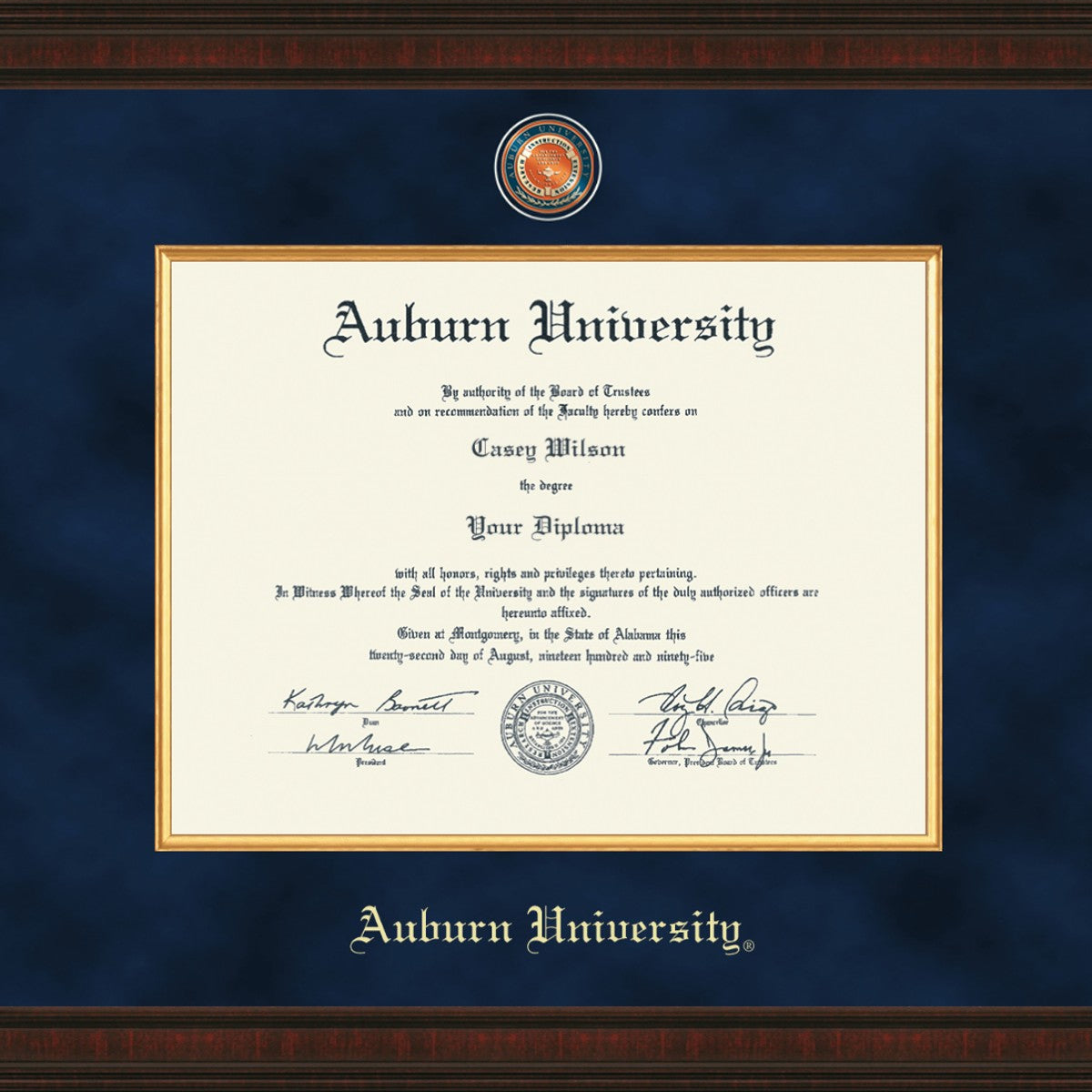 Auburn Diploma Frame - Excelsior - Graduation Gift Selection | M