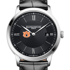 Auburn Men's Baume et Mercier 40mm Classima Quartz Watch with Black Dial & Black Leather Strap Shot #1