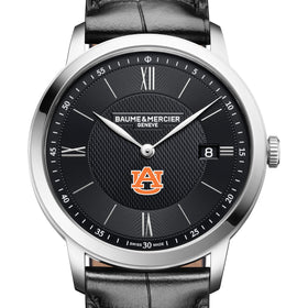 Auburn Men's Baume et Mercier 40mm Classima Quartz Watch with Black Dial & Black Leather Strap Shot #1