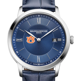 Auburn Men's Baume et Mercier 40mm Classima Quartz Watch with Blue Dial & Dark Blue Leather Strap Shot #1