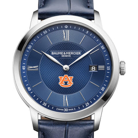 Auburn Men's Baume et Mercier 40mm Classima Quartz Watch with Blue Dial & Dark Blue Leather Strap Shot #1