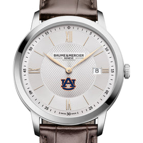 Auburn Men's Baume et Mercier 40mm Classima Quartz Watch with Silver Dial & Dark Brown Leather Strap Shot #1