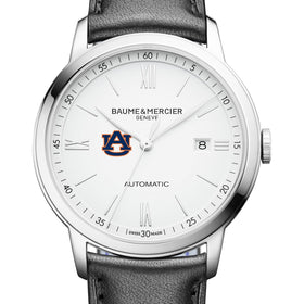 Auburn Men's Baume et Mercier 42mm Classima Automatic Watch with White Dial & Black Leather Strap Shot #1