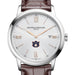 Auburn Men's Baume et Mercier 42mm Classima Watch with Silver Dial & Brown Leather Strap