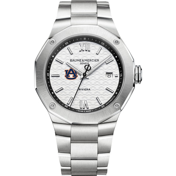 Auburn Men's Baume et Mercier 42mm Riviera Watch with White Dial & Bracelet Shot #2