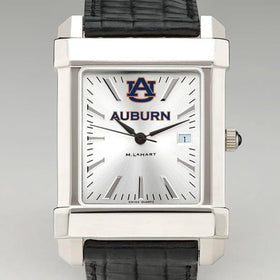 Auburn Men&#39;s Collegiate Watch with Leather Strap Shot #1