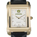 Auburn Men's Gold Quad with Leather Strap