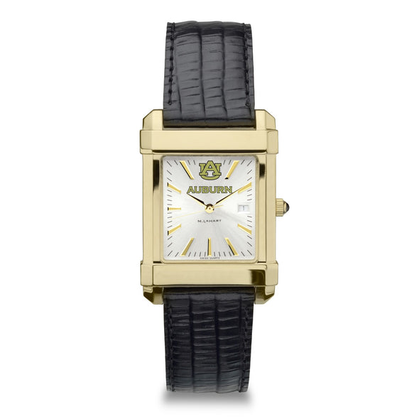 Auburn Men&#39;s Gold Watch with 2-Tone Dial &amp; Leather Strap at M.LaHart &amp; Co. Shot #2