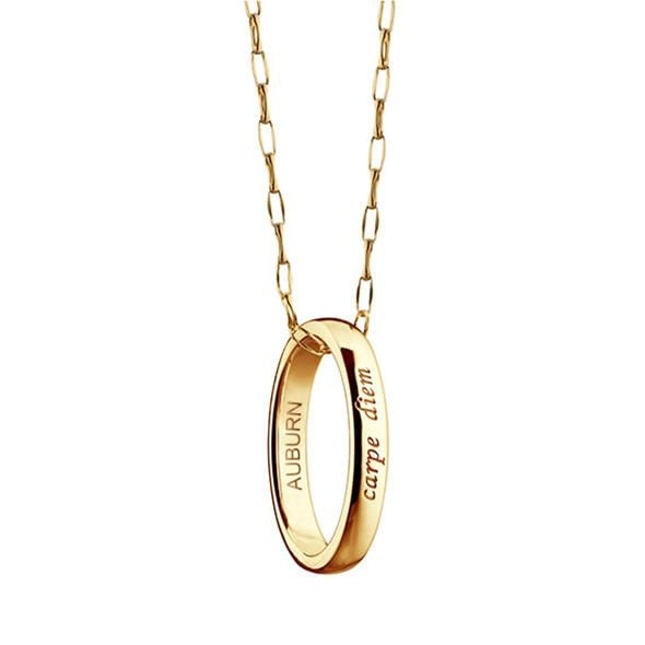 Auburn Monica Rich Kosann &quot;Carpe Diem&quot; Poesy Ring Necklace in Gold Shot #1