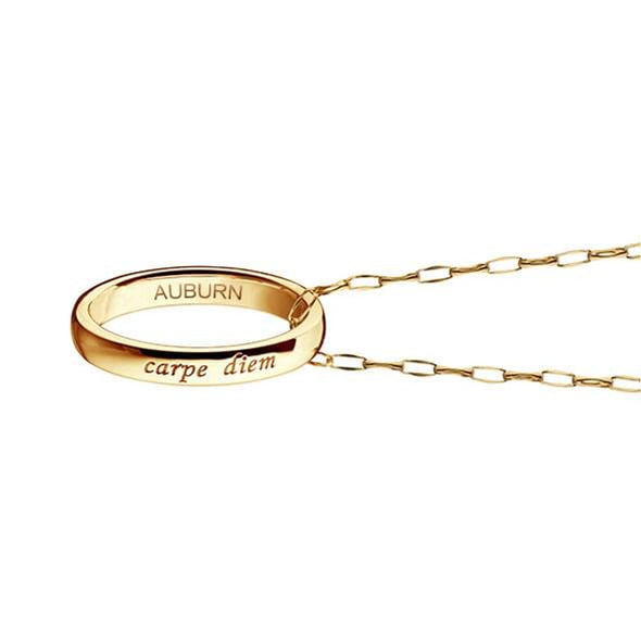Auburn Monica Rich Kosann &quot;Carpe Diem&quot; Poesy Ring Necklace in Gold Shot #3