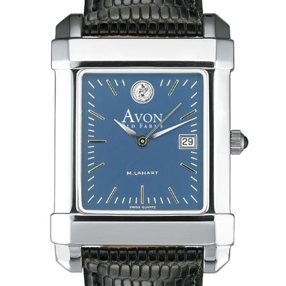 Avon Old Farms Men's Blue Quad Watch with Leather Strap Shot #1
