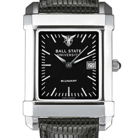 Ball State Men's Black Quad with Leather Shot #1