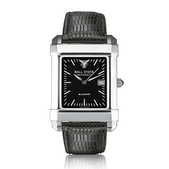 Ball State Men's Black Quad with Leather Shot #2