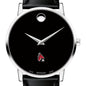 Ball State Men's Movado Museum with Leather Strap Shot #1
