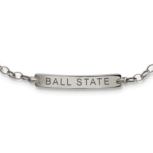 Ball State Monica Rich Kosann Petite Poesy Bracelet in Silver Shot #2