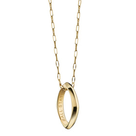 Ball State Monica Rich Kosann Poesy Ring Necklace in Gold Shot #1