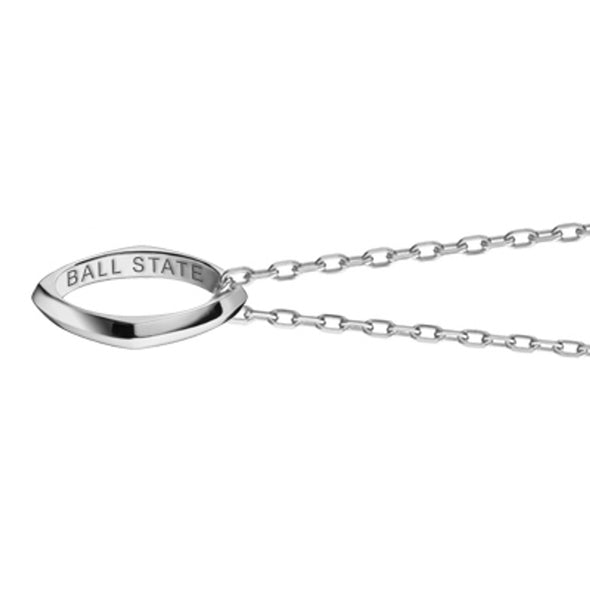 Ball State Monica Rich Kosann Poesy Ring Necklace in Silver Shot #3