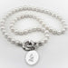 Ball State Pearl Necklace with Sterling Silver Charm