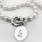 Ball State Pearl Necklace with Sterling Silver Charm Shot #2