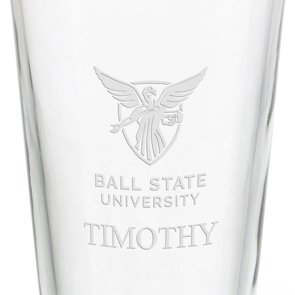 Ball State University 16 oz Pint Glass- Set of 4 Shot #3