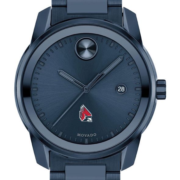 Ball State University Men&#39;s Movado BOLD Blue Ion with Date Window Shot #1