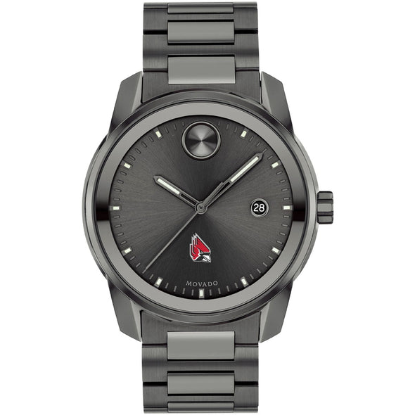 Ball State University Men's Movado BOLD Gunmetal Grey with Date Window Shot #2
