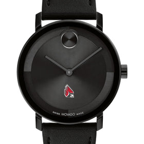 Ball State University Men&#39;s Movado BOLD with Black Leather Strap Shot #1