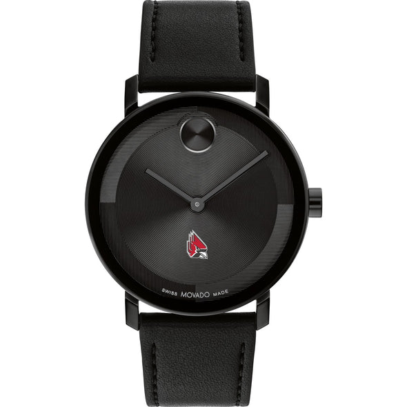 Ball State University Men&#39;s Movado BOLD with Black Leather Strap Shot #2