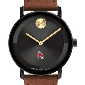Ball State University Men&#39;s Movado BOLD with Cognac Leather Strap Shot #1