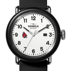 Ball State University Shinola Watch, The Detrola 43mm White Dial at M.LaHart &amp; Co. Shot #1