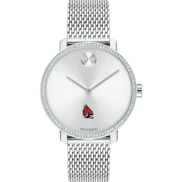 Ball State Women's Movado Bold with Crystal Bezel & Mesh Bracelet Shot #2
