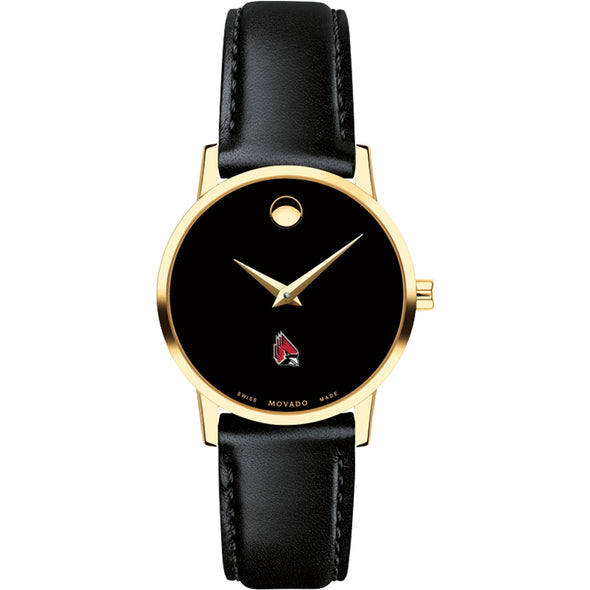Ball State Women&#39;s Movado Gold Museum Classic Leather Shot #2