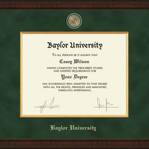 Baylor Excelsior Diploma Frame Shot #2