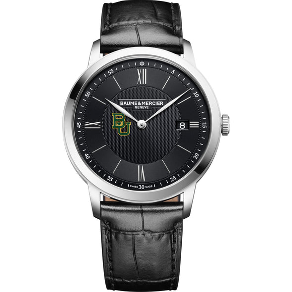 Baylor Men's Baume et Mercier 40mm Classima Quartz Watch with Black Dial & Black Leather Strap Shot #2