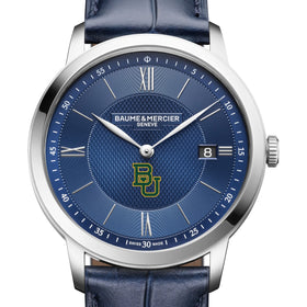 Baylor Men's Baume et Mercier 40mm Classima Quartz Watch with Blue Dial & Dark Blue Leather Strap Shot #1